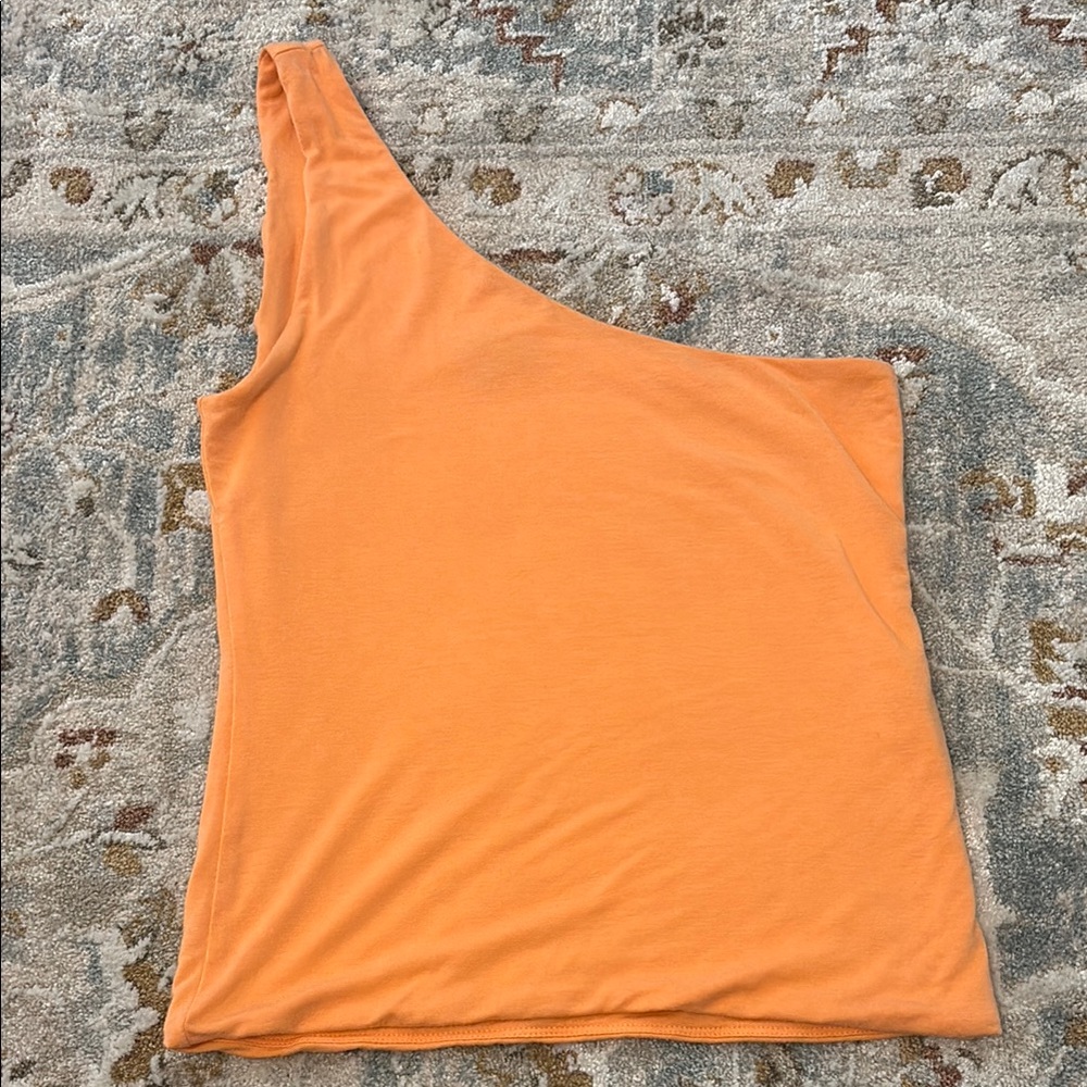 One-Shoulder Orange Top